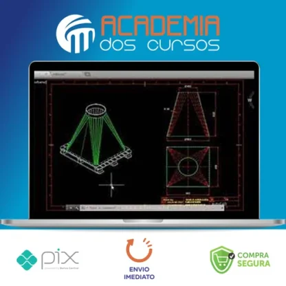 Traçado de Caldeiraria Essencial CAD 2D e 3D - Render
