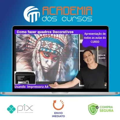 Como fazer Quadros Decorativos Usando Impressora A4 - Moacir Quadri